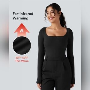 Halara HeatCore Scoop Neck Long Sleeve Work Warming T-Shirt Size XL